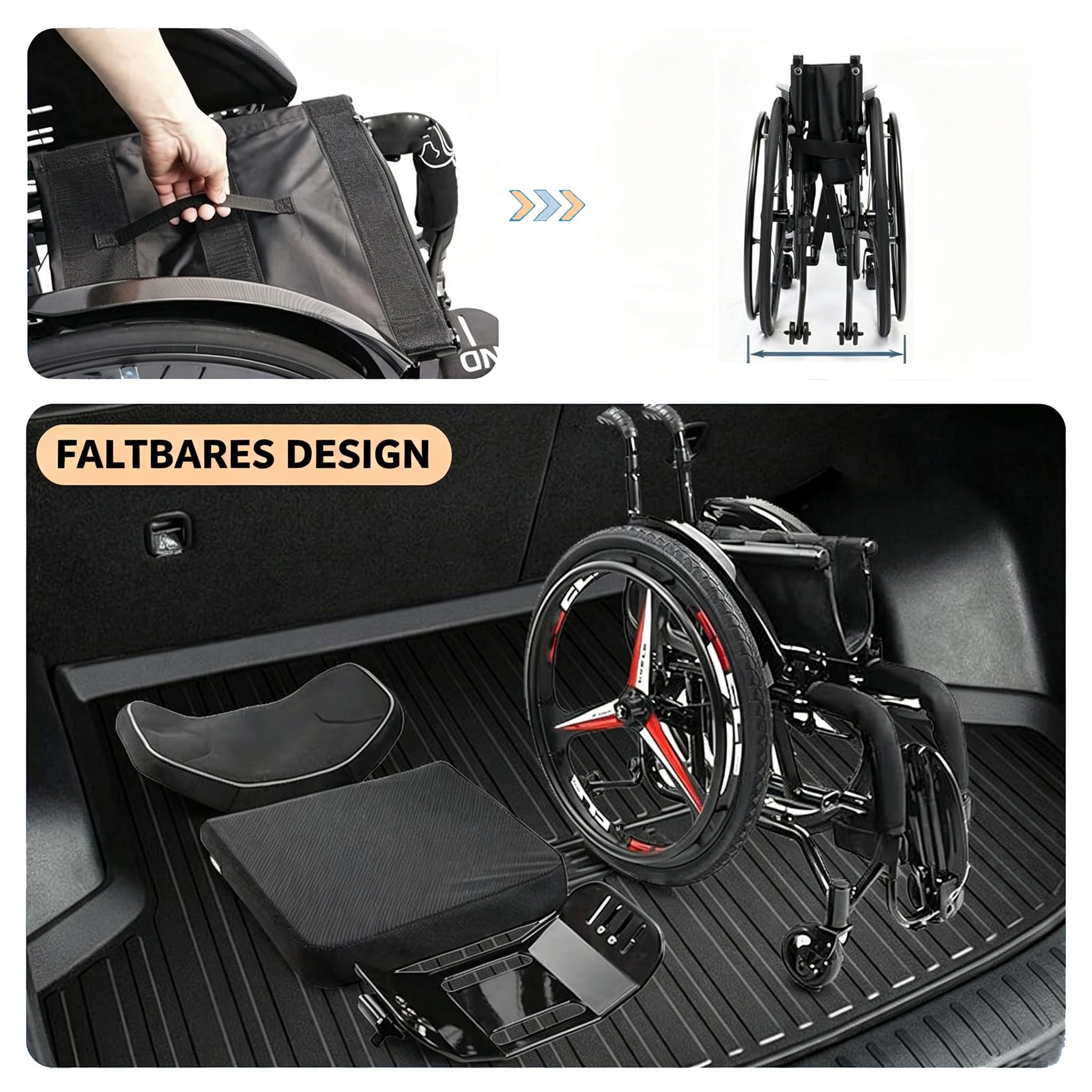 Aluminiowy Wózek Terenowy, Składany Wózek Sportowy Seat42cm