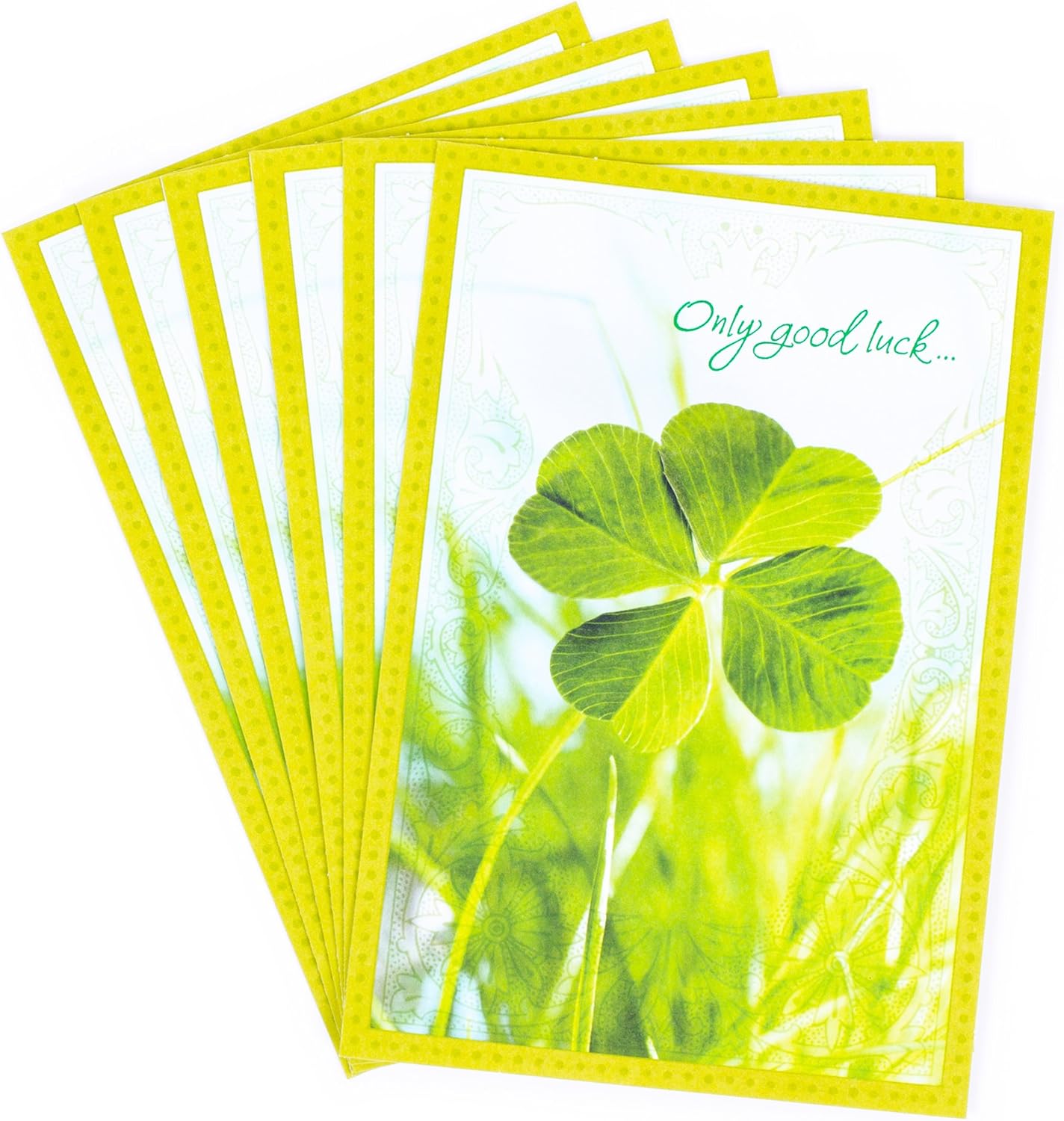 Hallmark 0499STH4125 St. Patrick's Day Greeting Cards Assortment (6 Cards and 6 Envelopes, Shamrock)