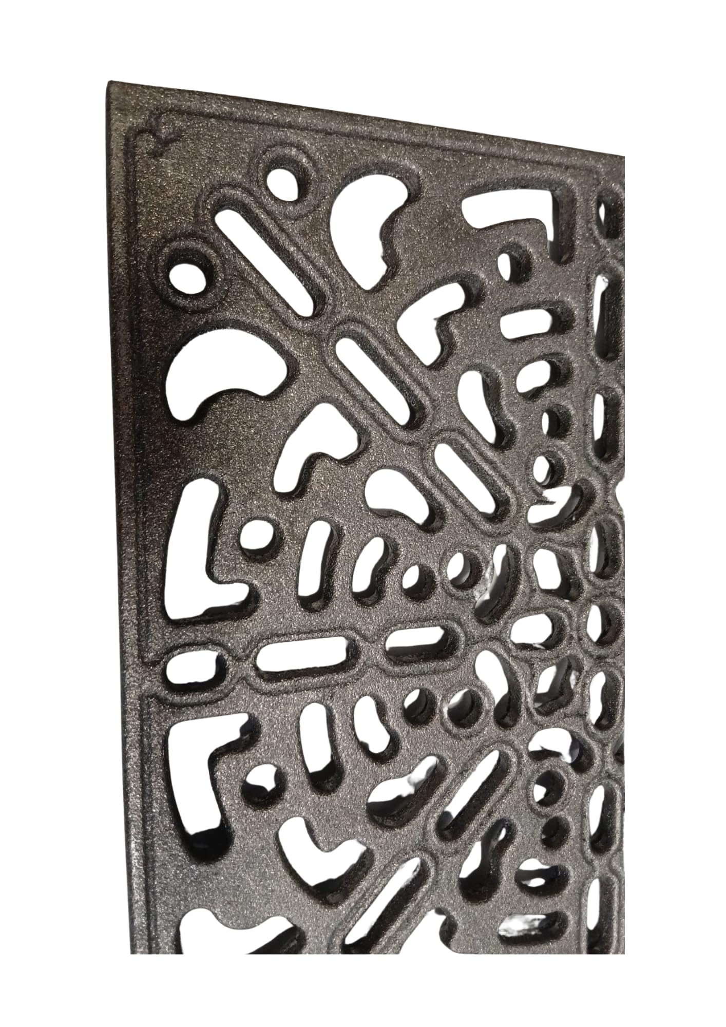 Rejilla de ventilación de hierro fundido para chimeneas, estufas de leña y fogatas con dimensiones 300 x 300 mm y grosor 1 cm - RIF 0027