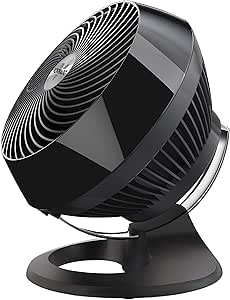 Vornado 660 Large Whole Room Air Circulator Fan for Home, 4 Speeds and 90-Degree Adjustable Tilt, Removable Grill, 10 Inch, Moves Air 100 Feet, Floor Fan for Bedroom, Office, Black