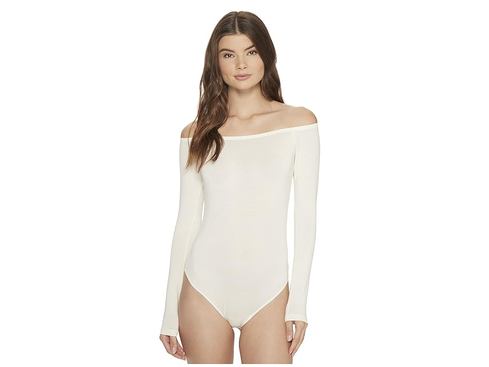 

Cosabella Minimalista Off Shoulder Bodysuit (Canvas) Women's Jumpsuit & Rompers One Piece, Olive