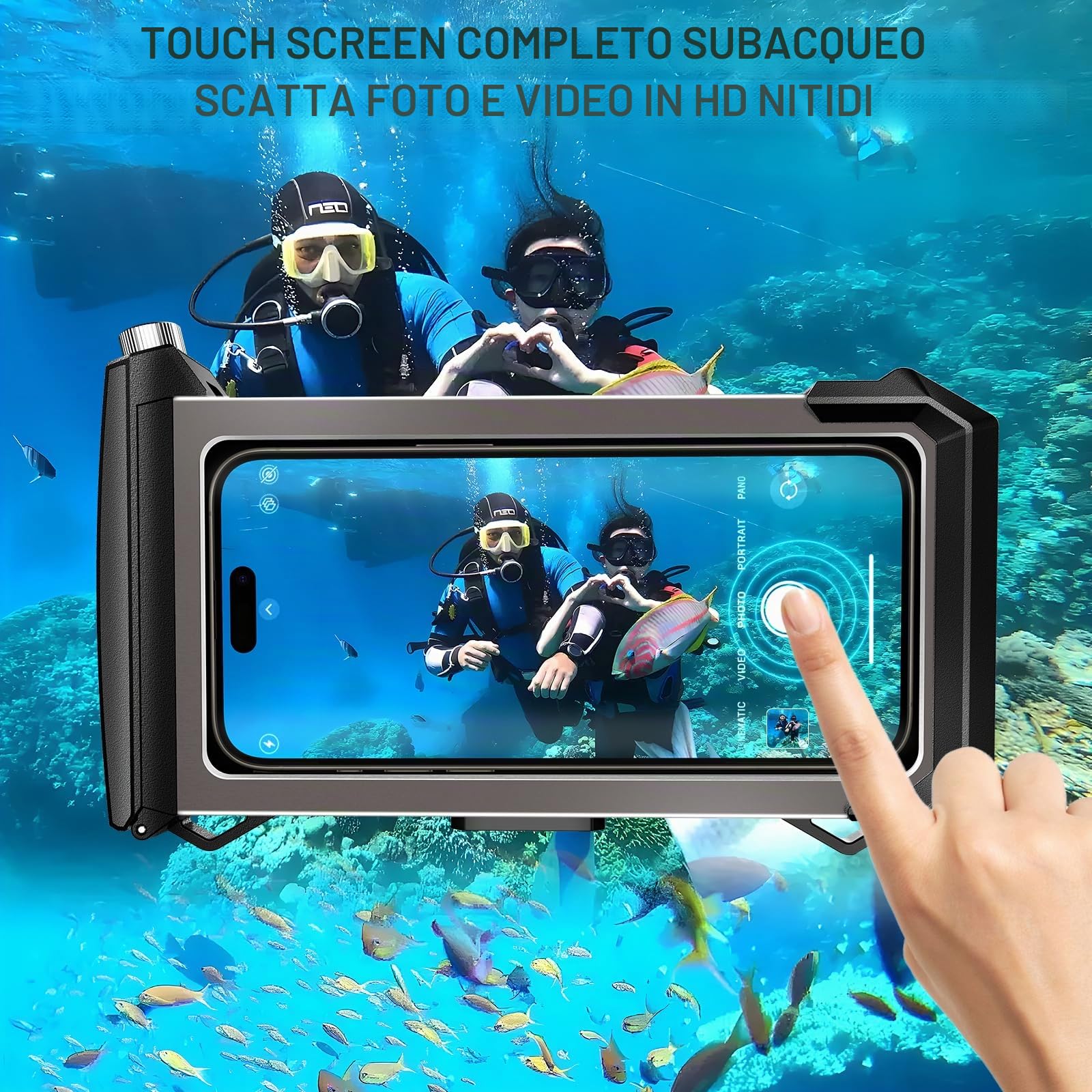 ShellBox Cover impermeabile per telefono Protezione subacquea fino a 30m Borsa impermeabile per telefono Borsa impermeabile per telefono Impermeabile per nuoto e bagno per iPhone 17 Pro 17 Air 17 Pro