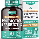Prebiotics and Probiotics: Lactobacillus Gasseri, Lactobacillus Rhamnosus, Plantarum, Casei, Bifidobacterium longum, lactis, infantis. Probiotic Prebiotic, Pre and Probiotics for Digestive Health.