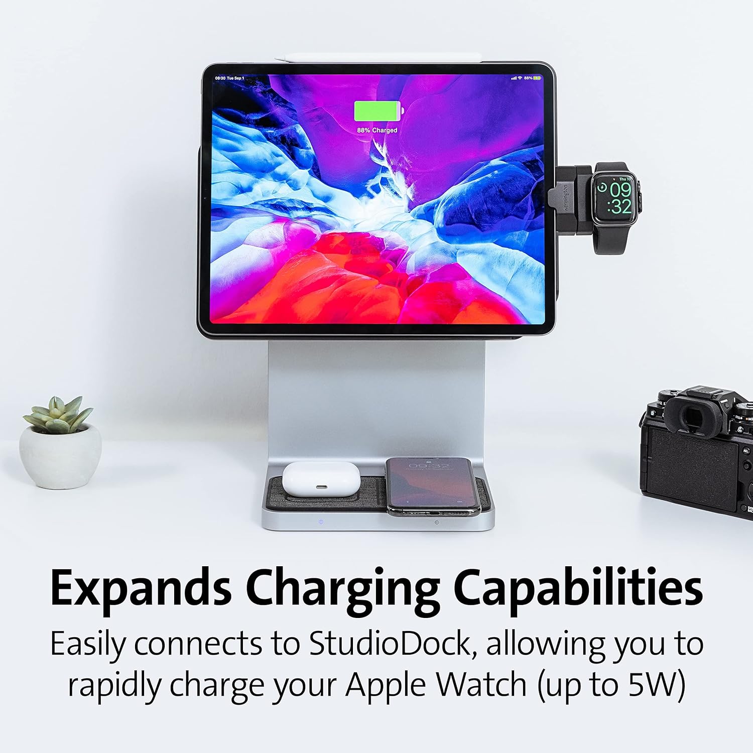 Kensington Caricabatterie per Apple Watch Portatile a Ricarica Rapida, con Cavo da USB-C a USB-A, Compatibile con StudioDock (K34032WW) Kensington Caricabatterie per Apple Watch Portatile a Ricarica Rapida, con Cavo da USB-C a USB-A, Compatibile con StudioDock (K34032WW)
