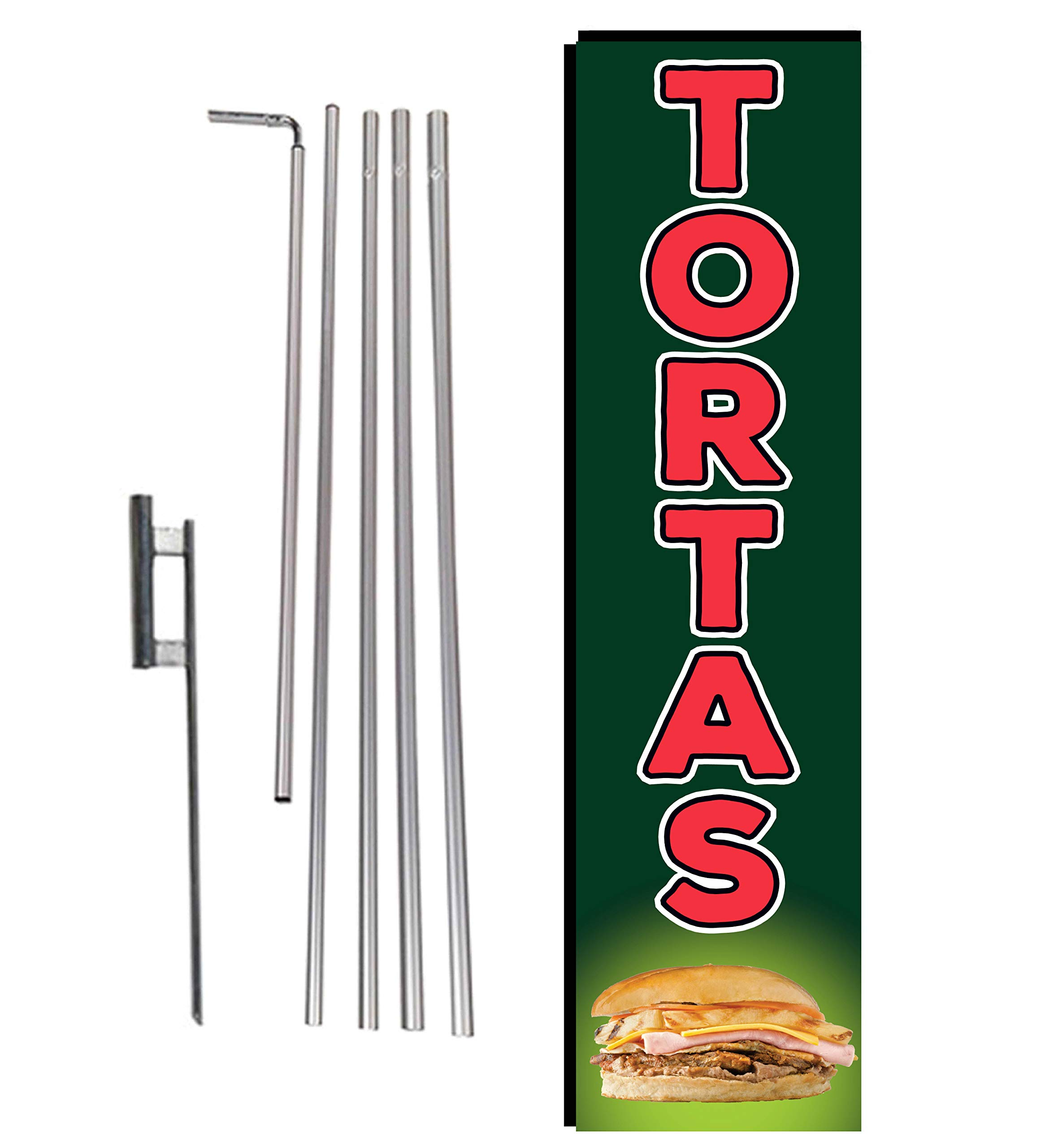 Remagr Tacos Burritos Feather Flag 7 ft Mexican Restaurant