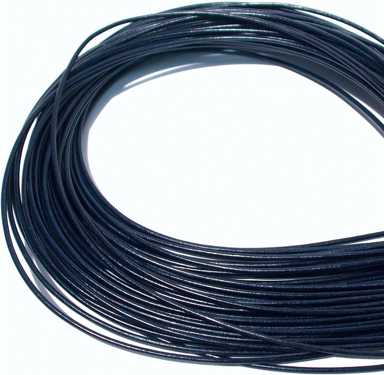 The Beadsmith Greek Leather Cord – Dark Blue Color – 1.5mm Spool – 50 Meters/164 Feet – Leather Thong Ideal for Braiding, Beading, Necklaces, Fine Lacing, Hair Accessories & DIY Jewelry Making