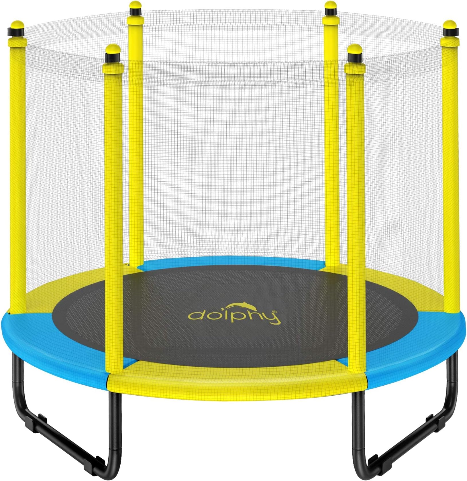 Dolphy 60" Kids Trampoline with Enclosure Net Jumping Mat and Spring Cover Padding Trampoline