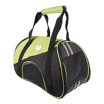 Airline Approved Zip-N-Go Contoured Pet Carrier, Green, Black, One Size