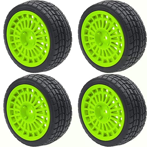 Miniatura 5 de OD2.75 pulgadas de nailon 0.472 in hexagonal llantas y neumáticos de goma compatibles con HSP Tamiya HPI Traxxas 110 112 On-Road Car, WLtoys 144001