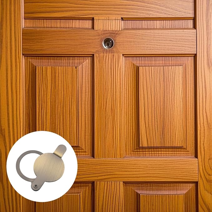 2 protectores metálicos para mirilla de puerta miniatura 5