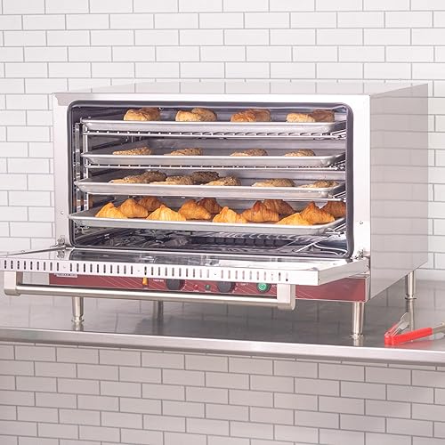 Miniatura 9 de Kratos Horno comercial, horno eléctrico de convección de encimera de tamaño medio, capacidad para cuatro bandejas de tamaño medio, 208/240 V