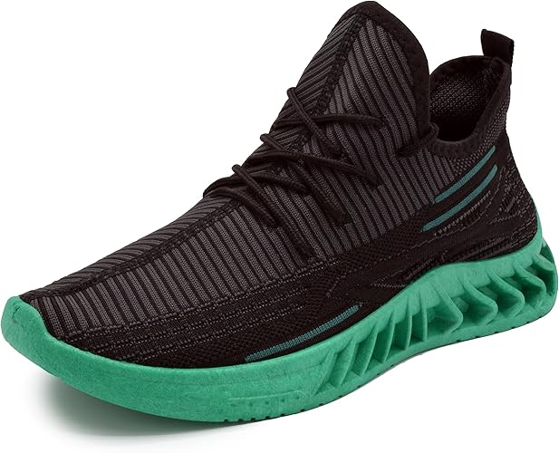 AKADEMIKS Mens Fit Knit Jogger Sneakers, Breathable Running Shoes for Athletic and Casual Wear