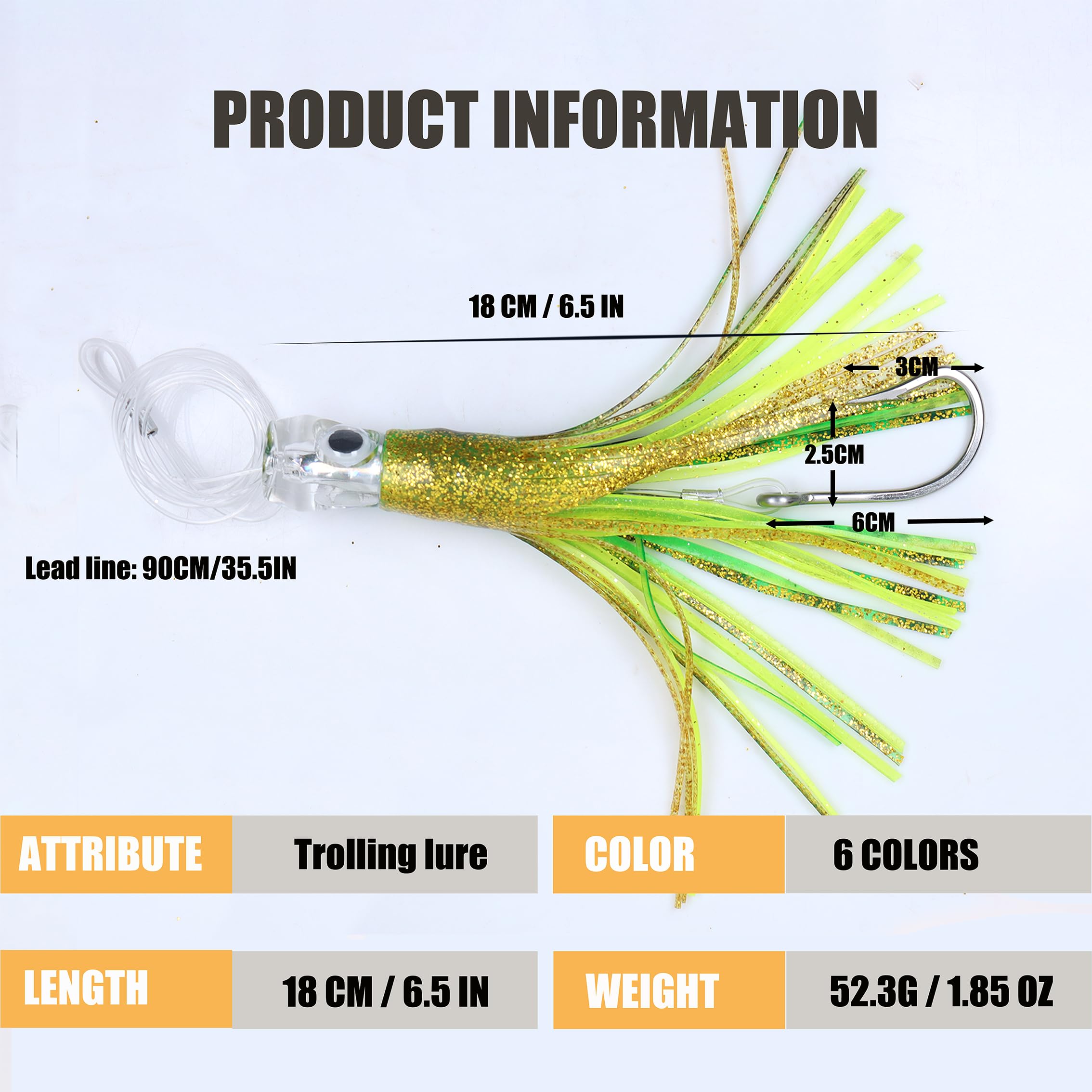 EXAURAFELIS Leurre de pêche à la traîne 16,5 cm 6 pcs