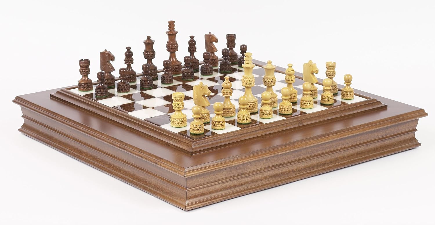 Monte Carlo Deluxe Chessmen & Napolitano Luxury Cabinet Board from Italy