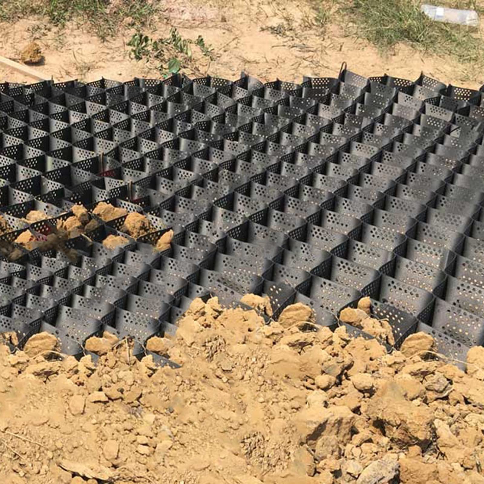 Griglia Di Stabilizzazione In Ghiaia, Geogriglia Spessa 5 Cm, 2 M X 5 M, Resistenza 855 Kg/m², Per Vialetti, Giardini E Pendii