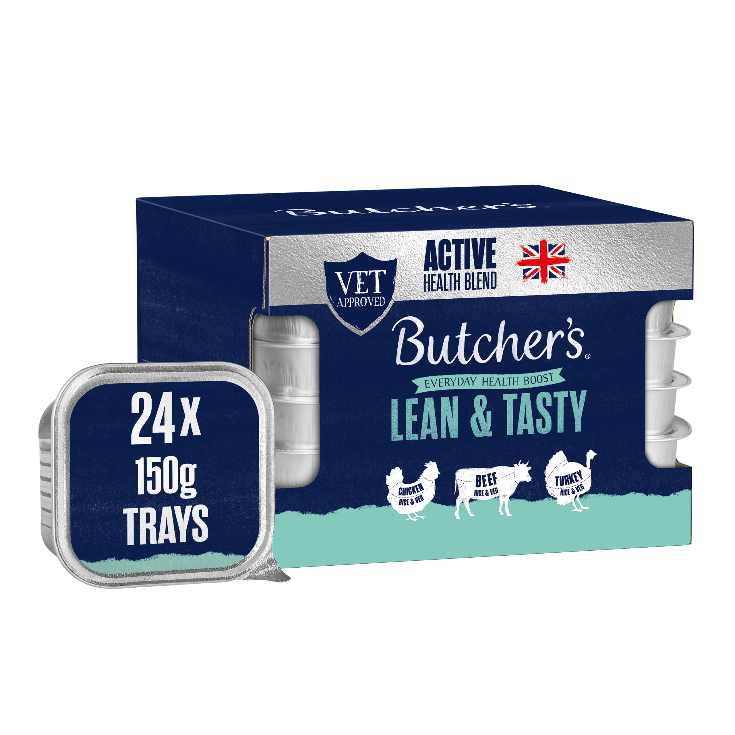 Butcher's Lean & Tasty Low Fat Dog Food Trays 24X150g
