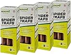 RESCUE! Spider Traps – Catches Brown Recluse, Hobo Spiders, Black Widows & Wolf Spiders - 4 Pack (12 Traps)
