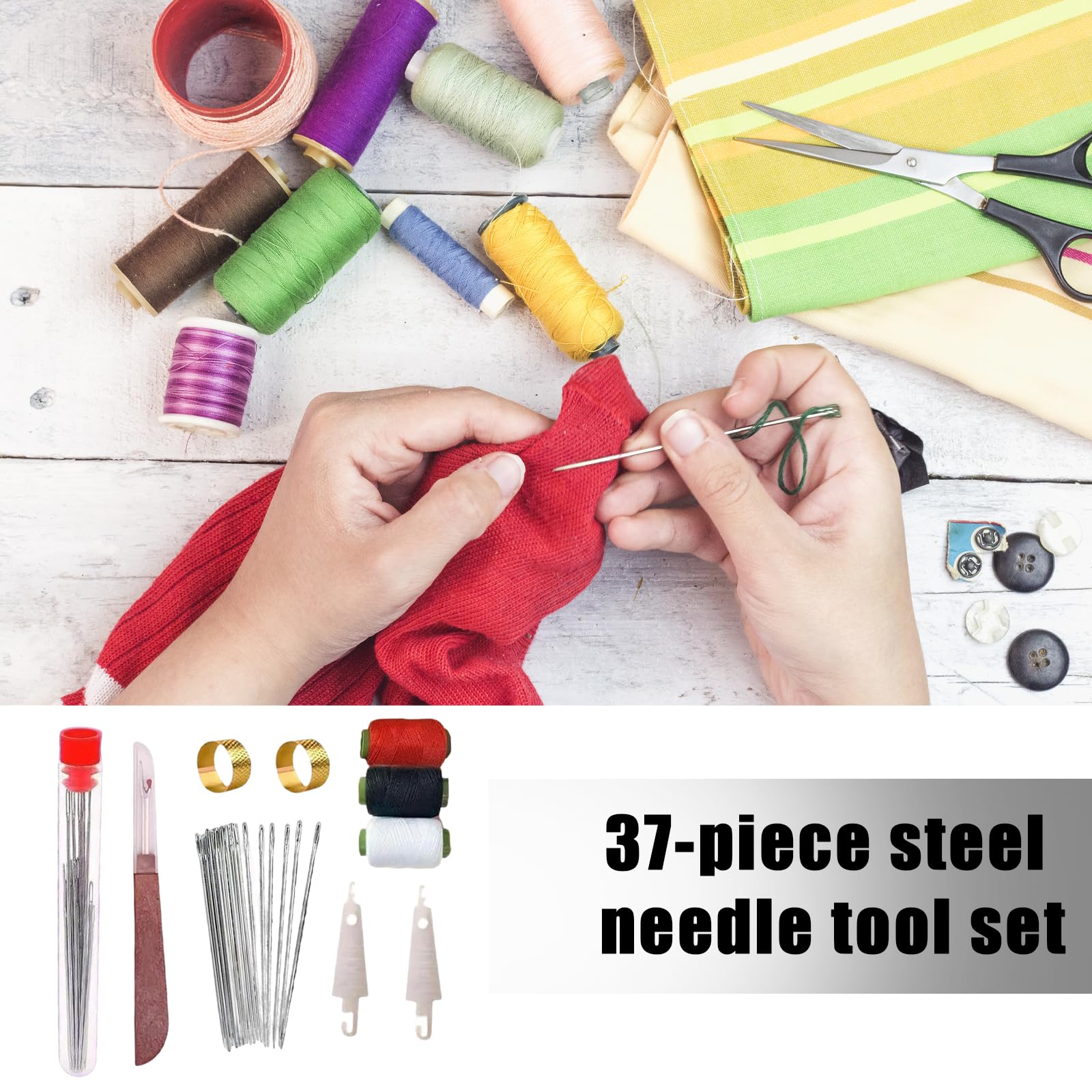 Sewing Supplies 31/34/37PCS Sewing Tool Set With Needle Threader For On ...