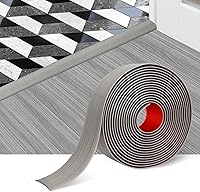 FONUNO Self-Adhesive Floor Transition Strip 2" Wide Vinyl Laminate Divider Gray Wood Grain 3.3ft Easy Peel & Stick