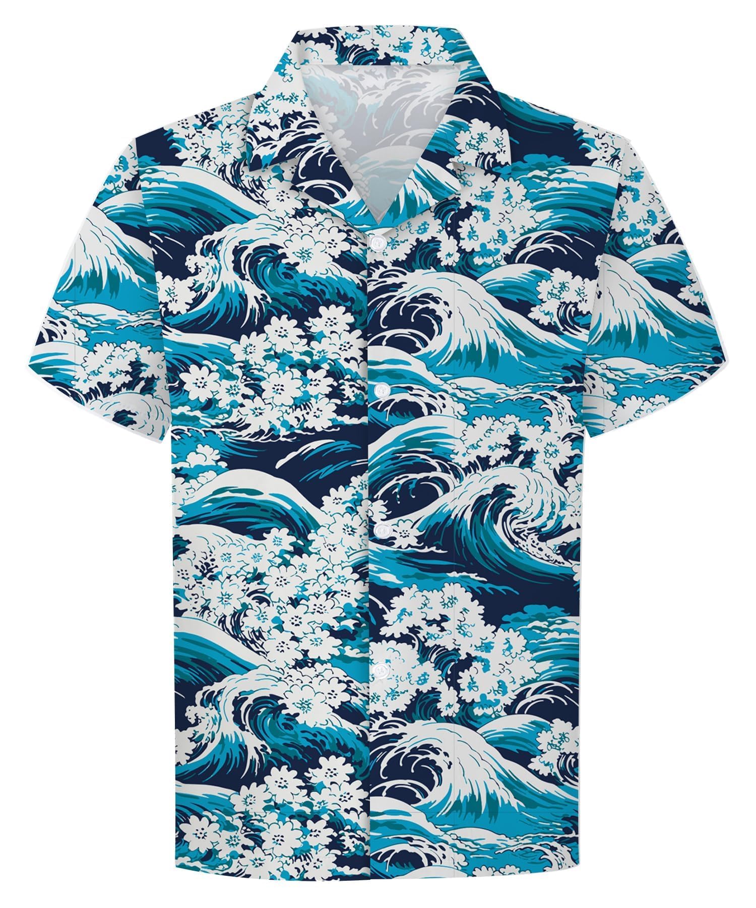 Cromoncent Hawaiian Shirt for Boy&amp;Men Short Sleeve Cuban Collar Tropical Holiday Summer Beach Shirts