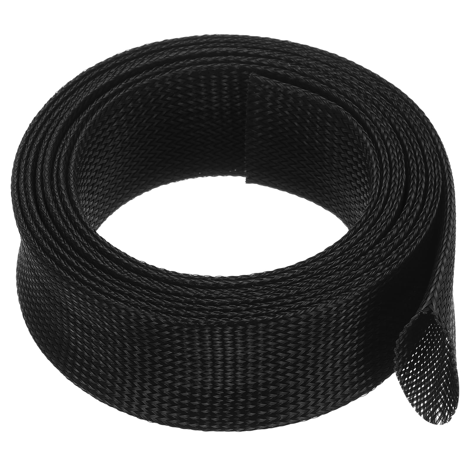sourcing map Expandable Sleeving,2 3/4-inch 10ft Cable Sleeve, Black