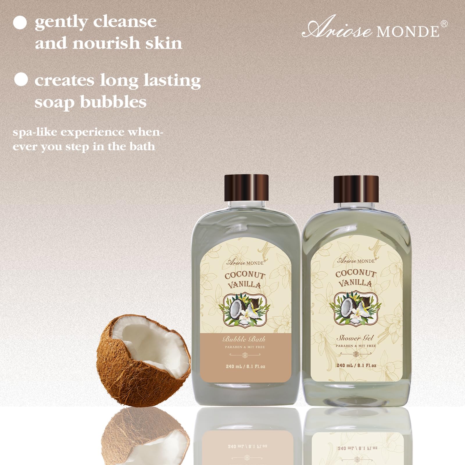 Cestas de regalo de spa para mujer, juego de regalo de baño de vainilla y coco para mujeres, kit de spa relajante de lujo con bombas de baño, loción corporal y exfoliante corporal, regalos