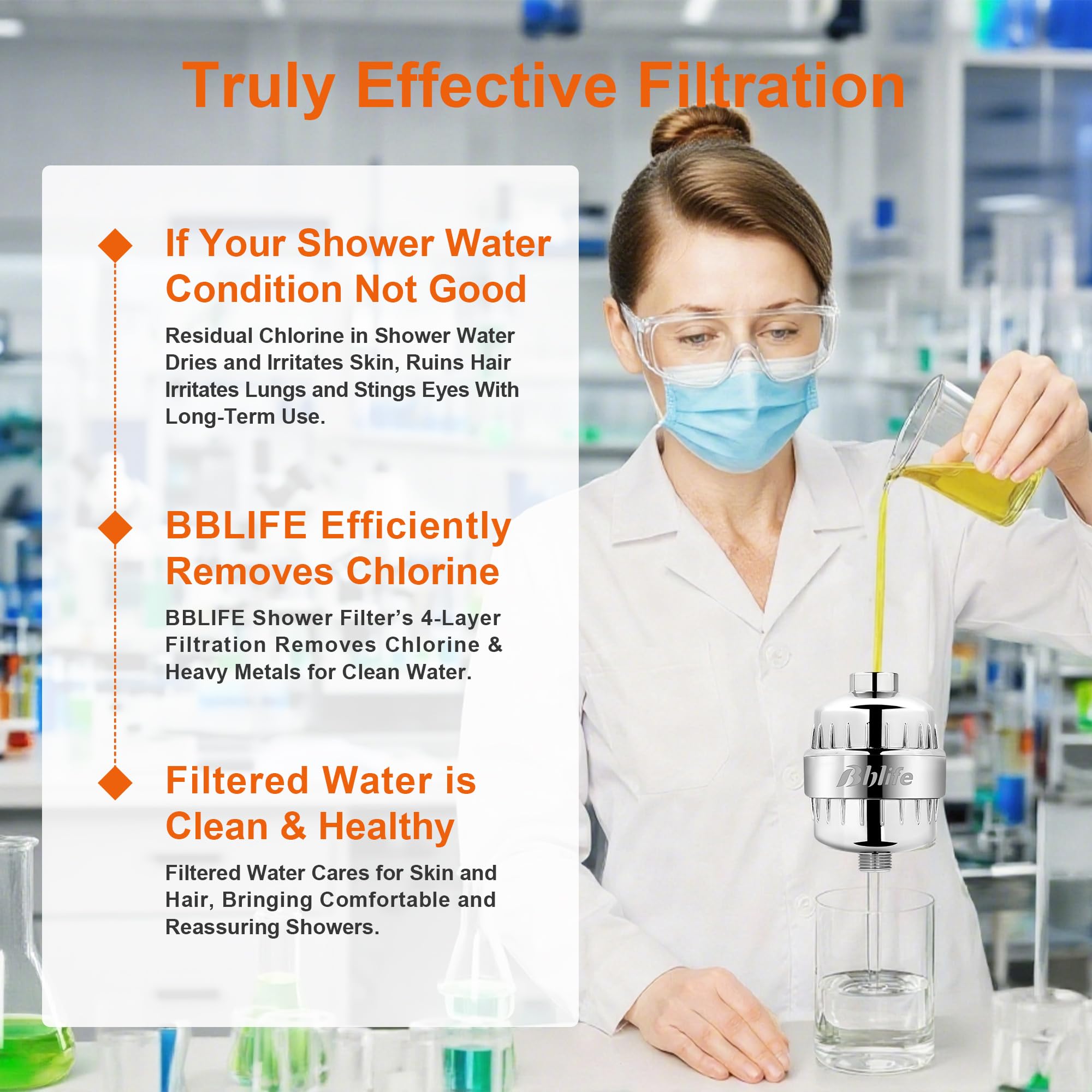 BBLIFE Shower Filter - Hard Water Protection -5