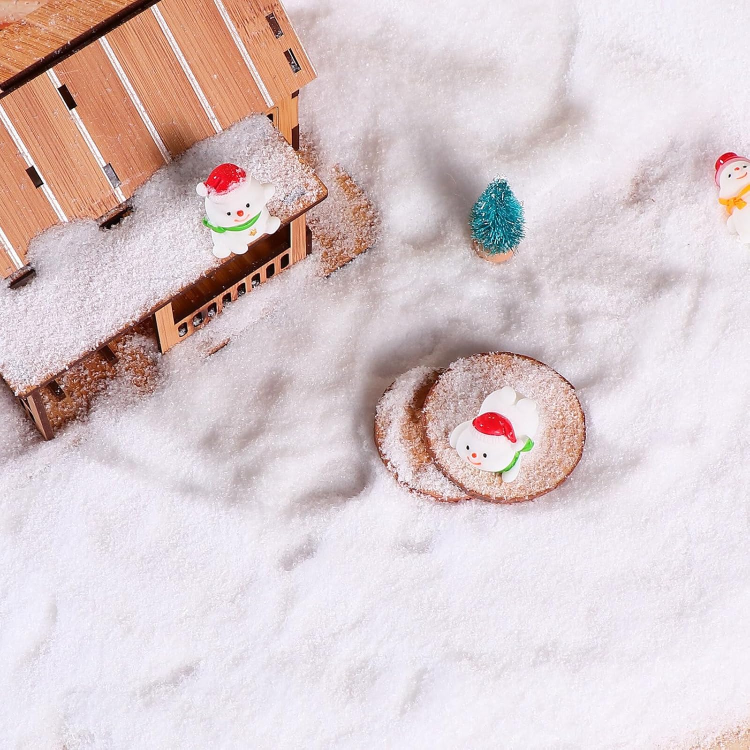 Homoyoyo Artificial Christmas Snow Powder 500g Fake Snow Decoration Powder for Holiday Display Indoor Winter Scene and Christmas Tree Décor