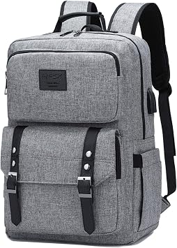 HFSX Vintage Laptop Backpack College School Bookbag Anti Theft Travel Backpack