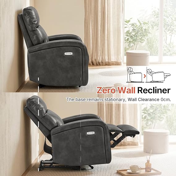 MCombo Electric Zero Wall Hugger Recliner Chair, 0 Wall Clearance PR644