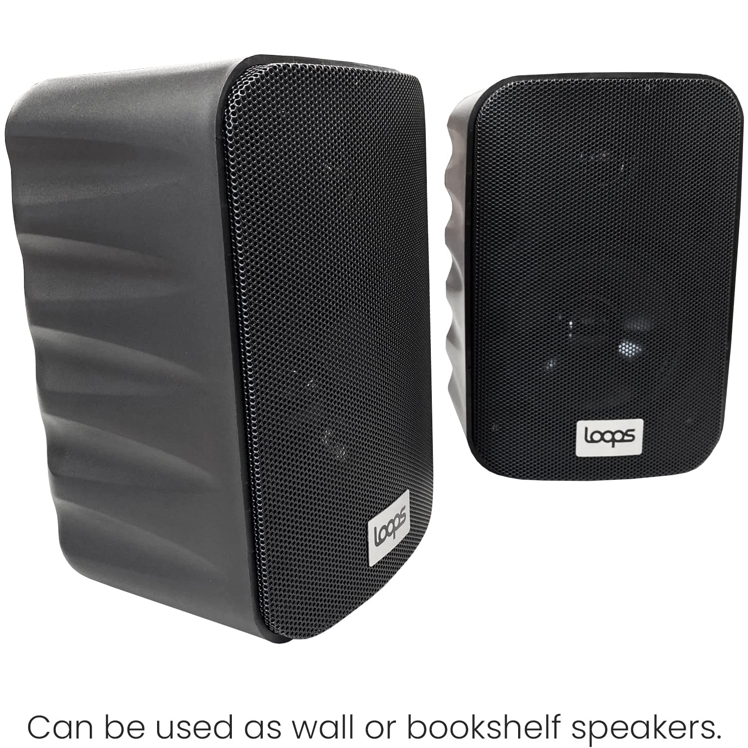Loops 120W 5” Active Bluetooth Wall Speakers – Pair of Black Stereo Wireless Music Streaming Speakers – Bookshelf or Wall Mounted – Loud Bass Gym/Bar Audio Home Entertainment... - Image 4