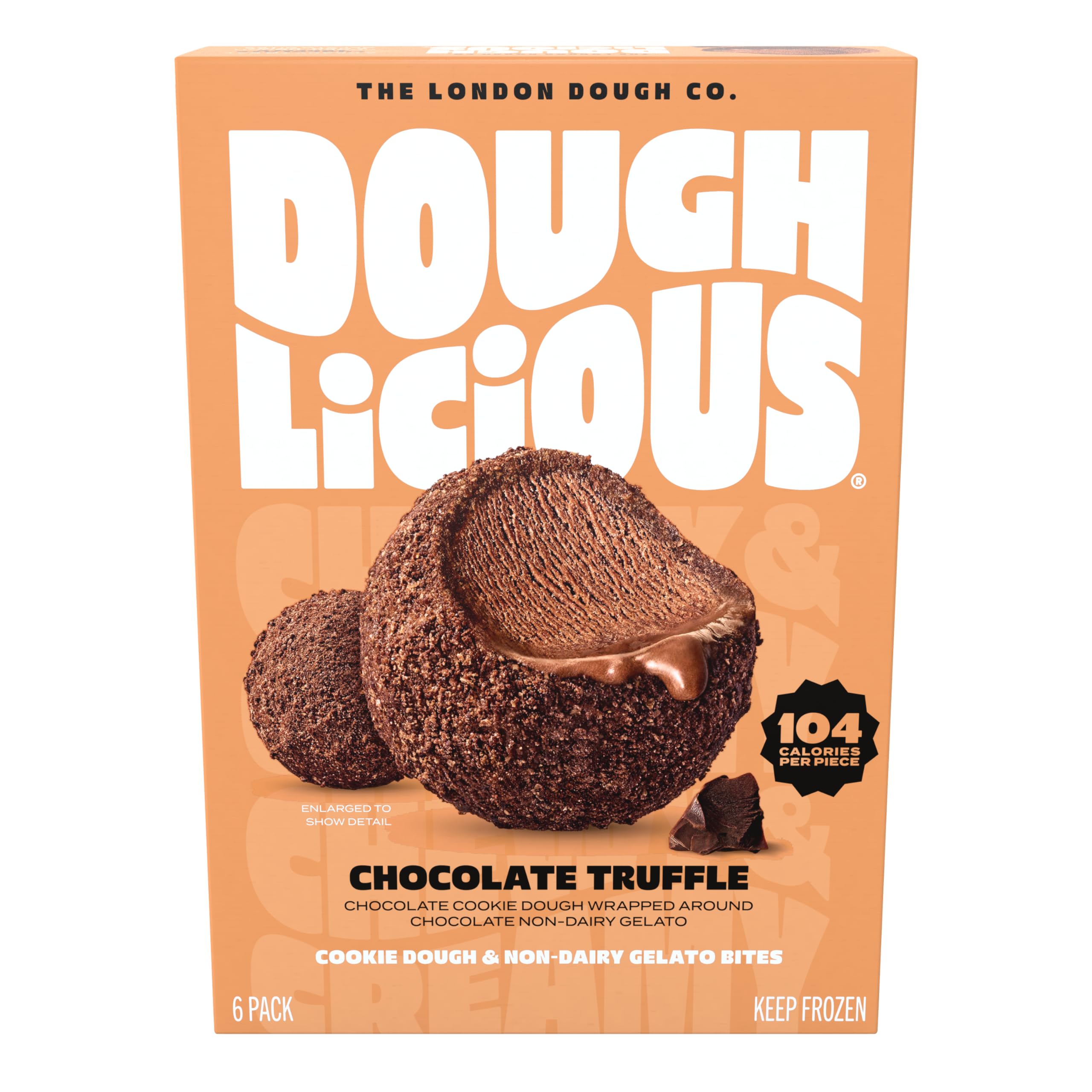 Doughlicious Chocolate Truffle Dough Chi, Pack of 6 (Frozen)