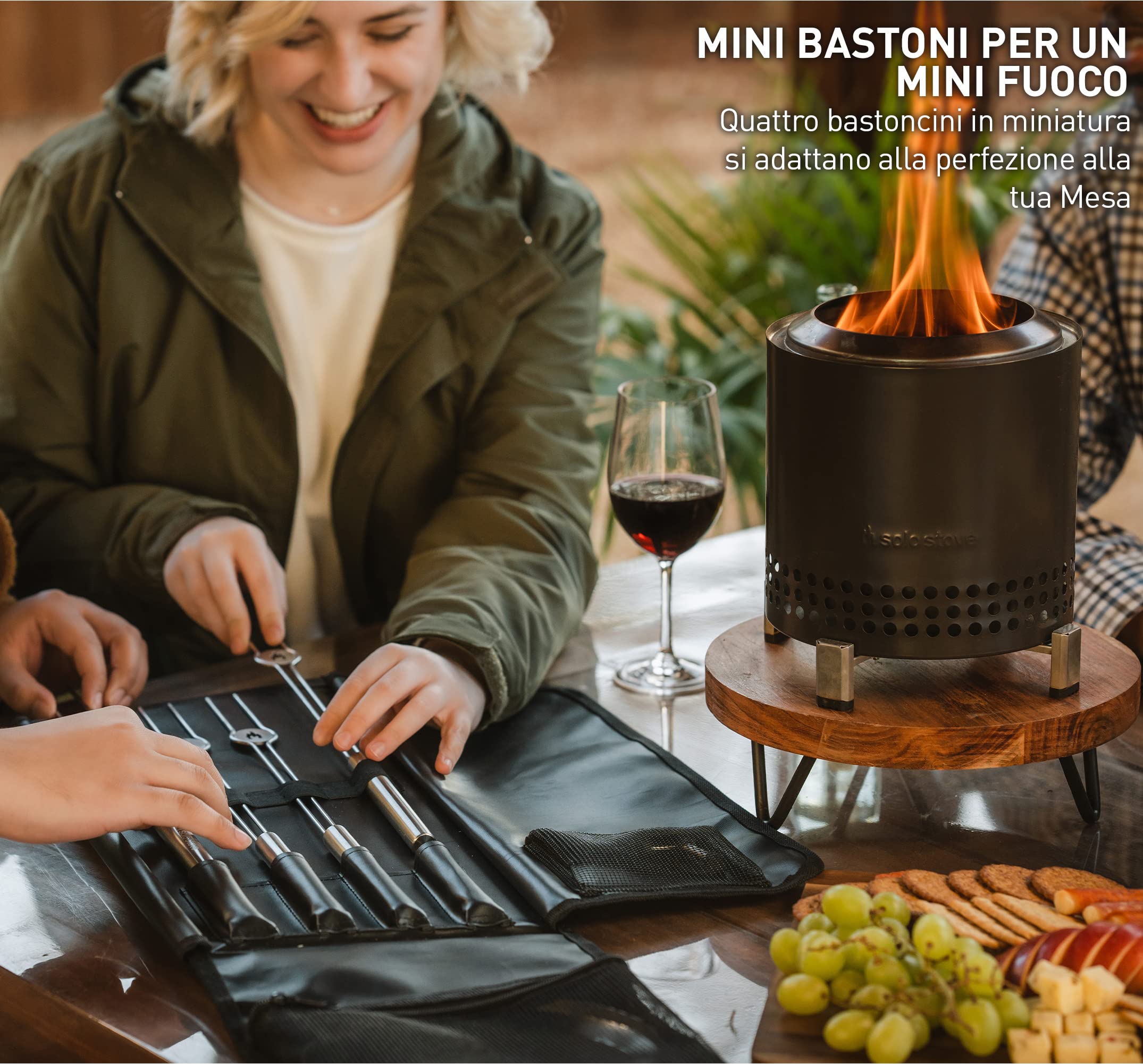 Solo Stove Pacchetto Accessori Mesa XL | incl. 4 Mini bastoni + poggia bastoni, Paletta per Pellet, Coperchio Mesa XL, Borsa, Accessori per caminetto da Esterno, 22,4 x 40,6 cm, 1,1 kg