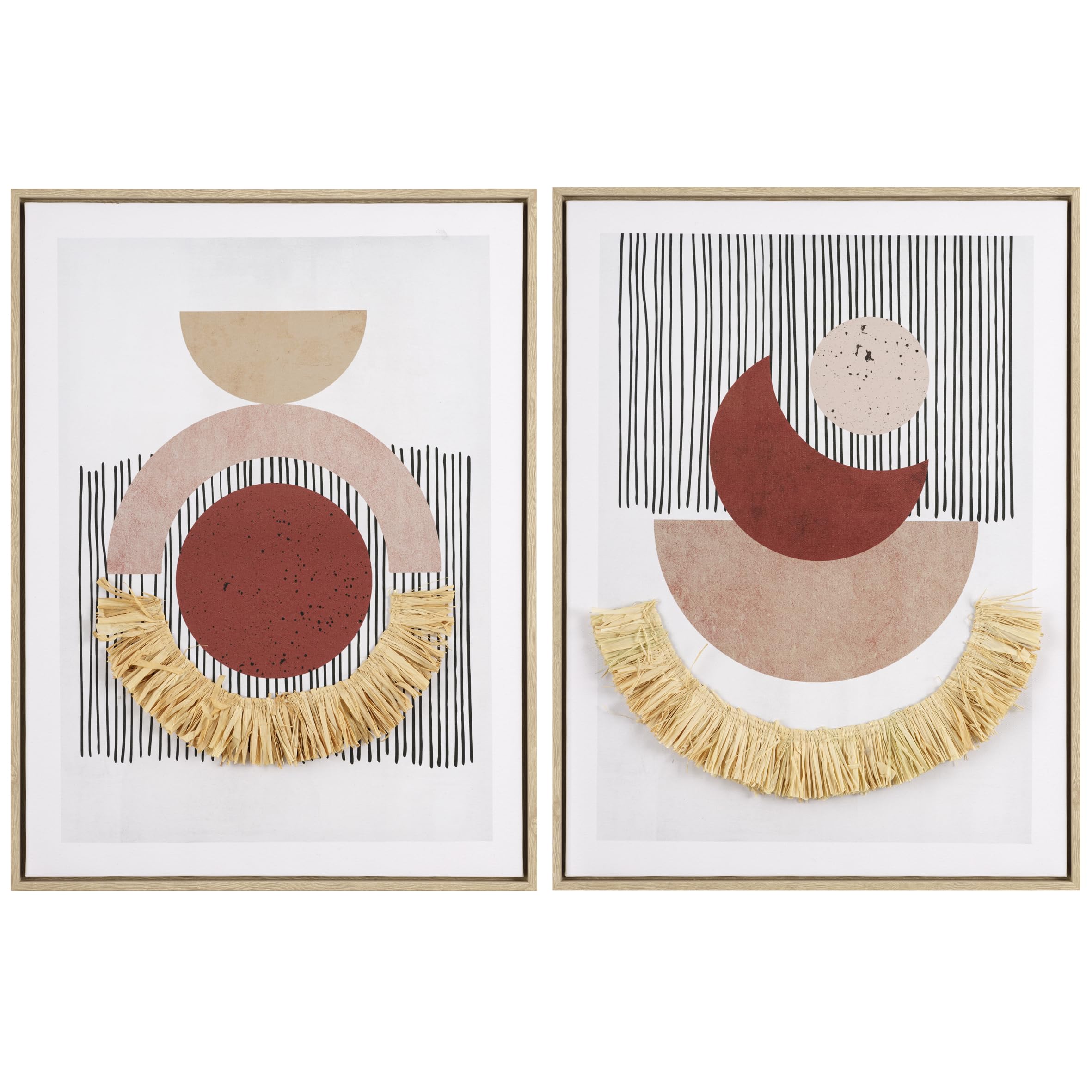 CAPOOK Quadro su Tela Moderna Cornice Interna Donne con Cappello Rosso Dipinto Quadri su Parete Vista Posteriore Immagini per Soggiorno Decorazione Domestica -60x80cm / 23,6x31,5 Cornice Interna