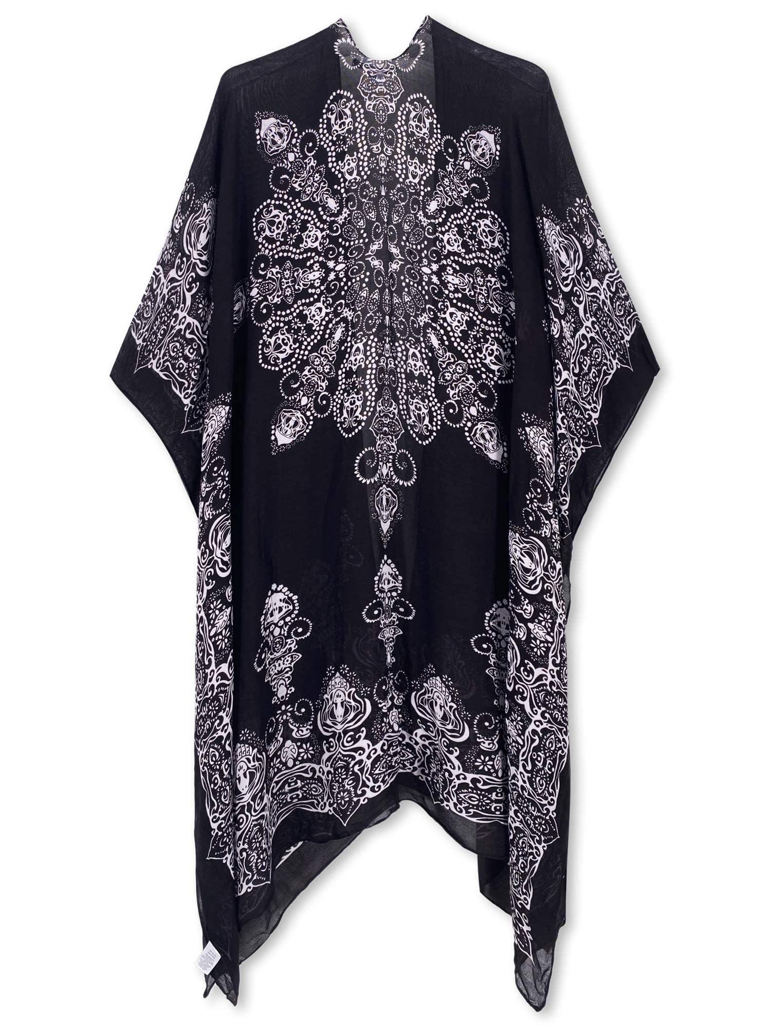 Breezy Lane Cache-maillot de bain, kimono pour femmes, cardigan, vêtement de plage, imprimé floral bohème