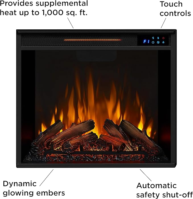 Chimenea Eléctrica Real Flame Silverton 48" con Manto Blanco miniatura 8