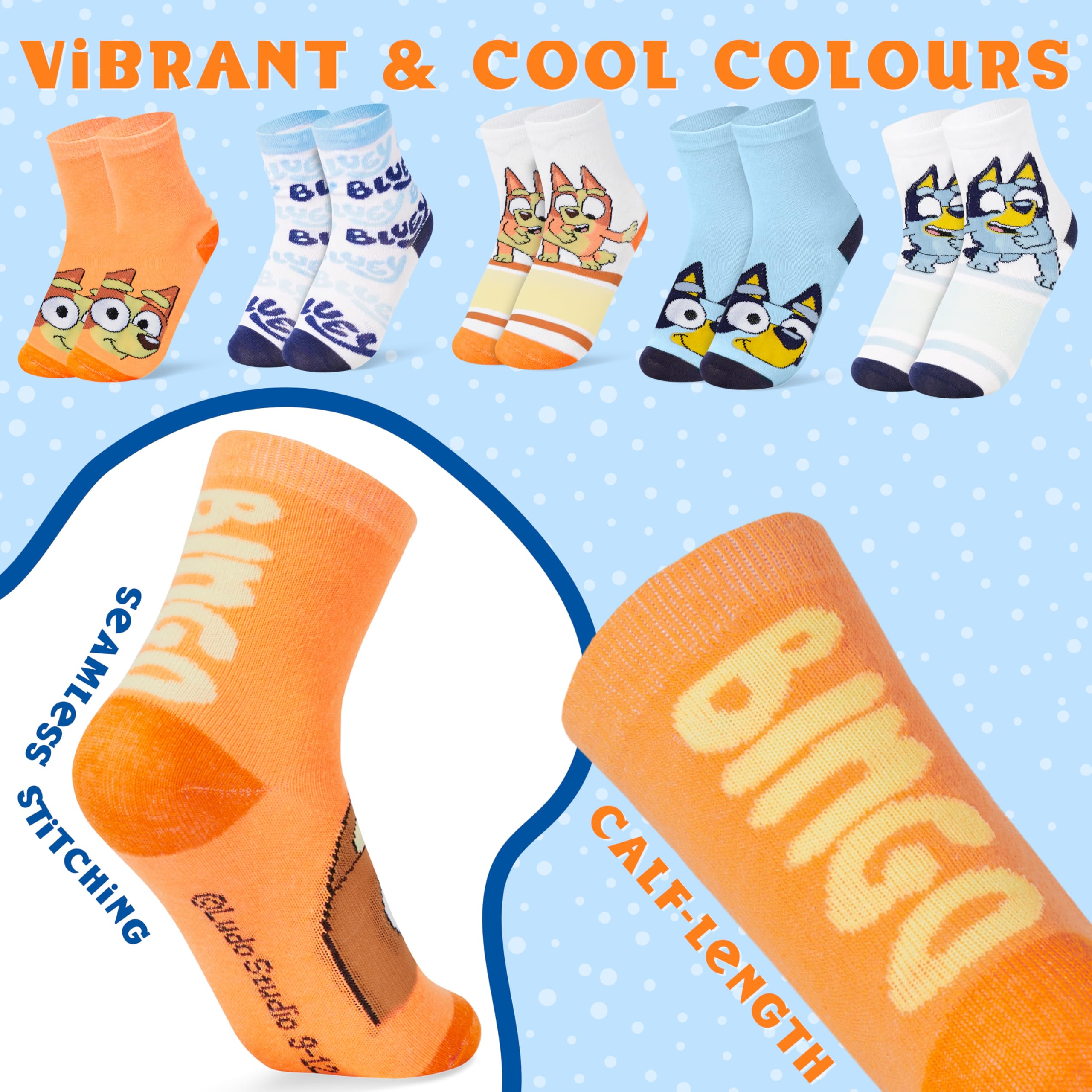 BlueY Calzini Bambina EU 27-30, Pacco da 5 Calze Calde, Traspirante Calze Bambino, Idea Regalo Accogliente