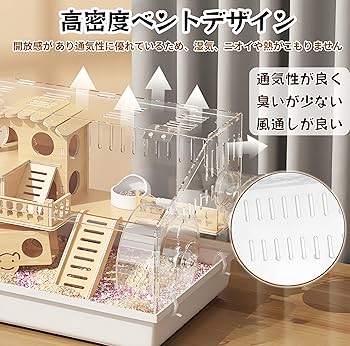 Amazon | TUIYIDUO ハムスターケージ 小動物ケージ 透明