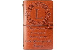 Appreciation Gifts for Employees, Bosses, or Colleagues: The Monogrammed Initial Leather Journal