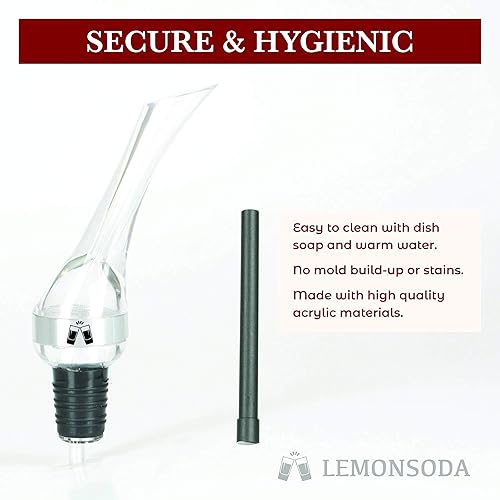 Miniatura 5 de LEMONSODA Vertedor de aireador de vino - esencial aireador de vino vertedor con boquilla transparente