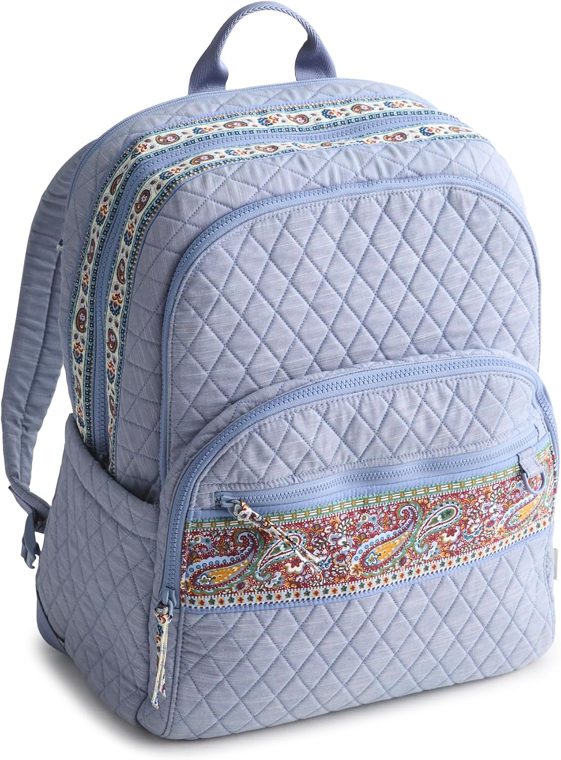 Vera Bradley Women's Large Bancroft Backpack - Premium Cotton, Chambray, One Size