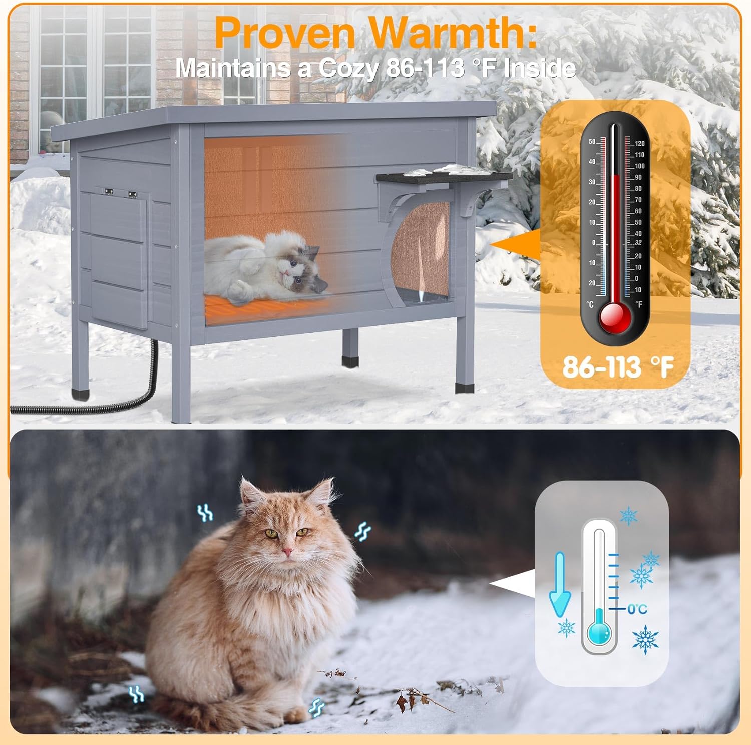 Warm & Cozy: The Ultimate Heated Cat House for Outdoor Comfort