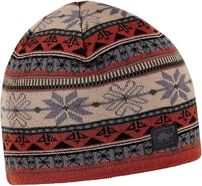 Turtle Fur Lars Merino Wool Nordic Winter Beanie Hat, Cedar