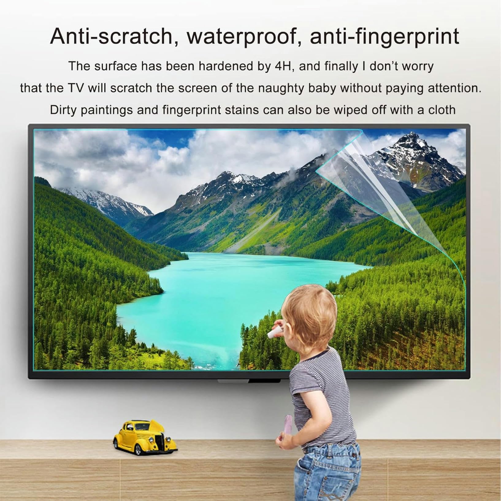 Entspiegelte Displayschutzfolie Für 43-Zoll-Fernseher, Blaulichtfilter Zur Entlastung Der Augen, Matte LCD-Oberfläche, Entspiegelt, Reflexionsarm Und Uv-Beständig