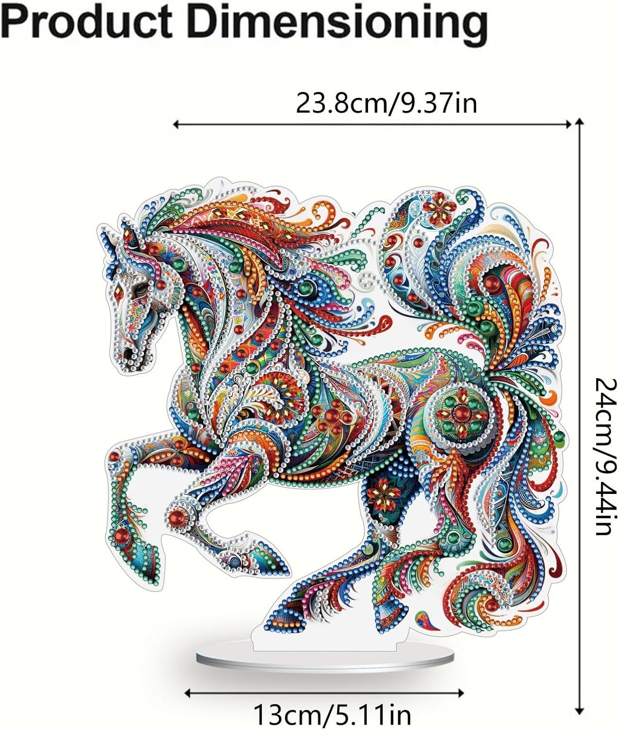 BAYUNOE 2Pcs DIY Diamond Art Painting Desktop Ornament Handmade Single Sided Diamond Special Shaped Crystal Diamond Art Decorated Tabletop Ornaments for Home Decor-01