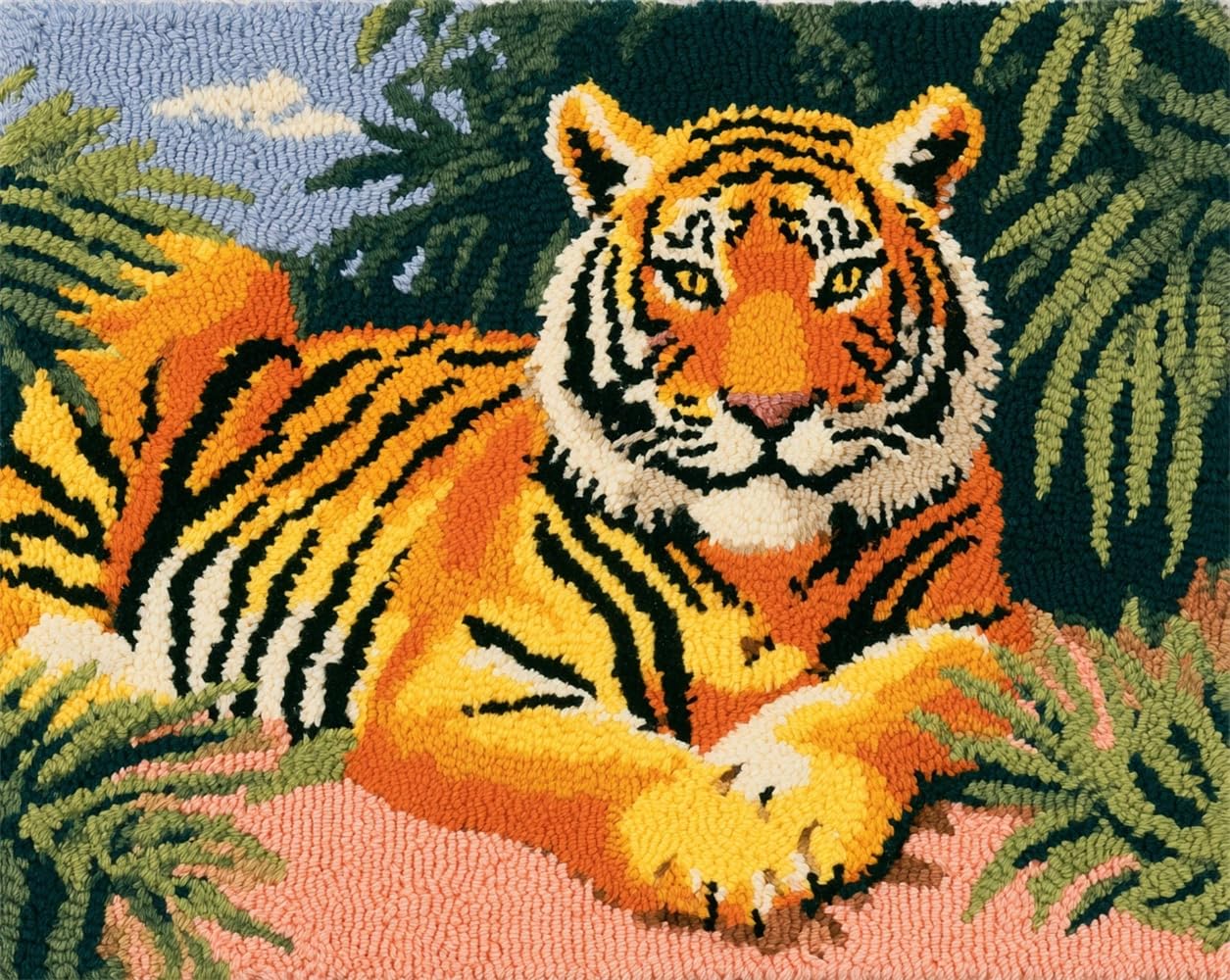 FWRTYCB Latch Hook Rug Kit Tiger