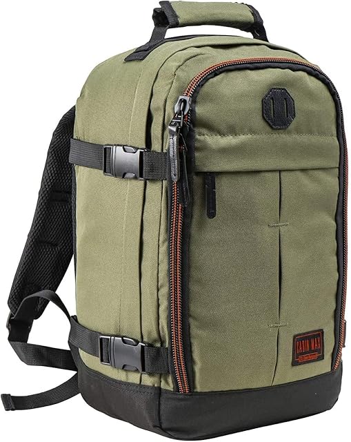 Cabin Max Metz 20L Ryanair Cabin Bag 40x20x25 Hand Luggage Backpack (Vintage Khaki Recycled rPEt 40 x 20 x 25)
