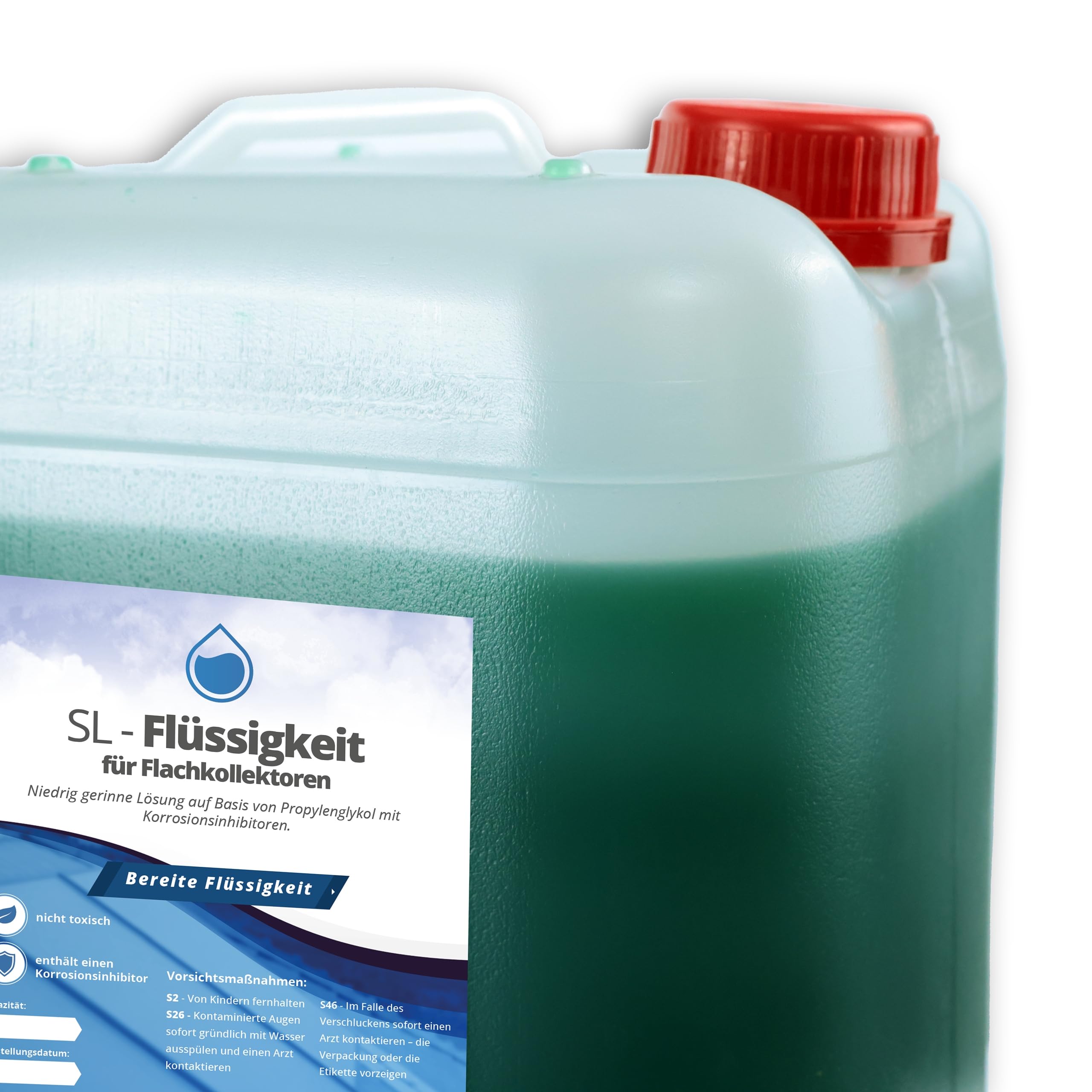SUNEX Solarflüssigkeit 20L grün -39°C Frostschutz Propylenglykol Solarfluid Korrosionsschutz Wärmeträger