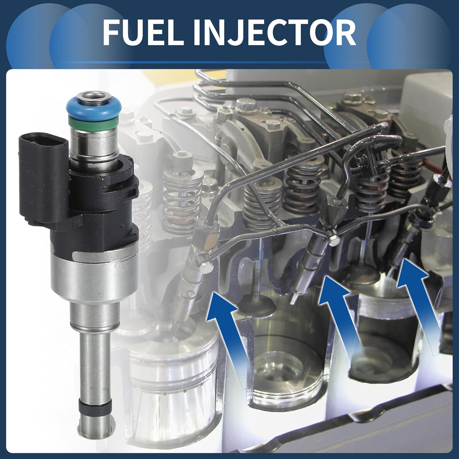 Fuel Injector, Engine Fuel Injection Nozzle No.DS7Z-9F593-DA for Ford Escape 2018-2019 1.5L for Ford Fusion 2014-2020 1.5L 2.0L 2.5L Black, 4 Pcs