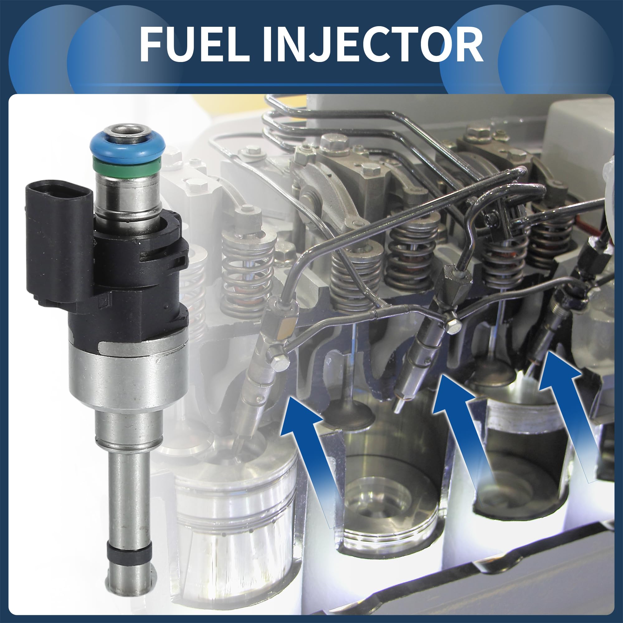 Inyector De Combustible Para Ford Escape 2018-2019 1.5L 4 Pzas | Para Ford Fusion 2014-2020 1.5L 2.0L 2.5L, Negro, Metal, Plástico, DC 12V, 2 Pines, OE: DS7Z-9F593-DA